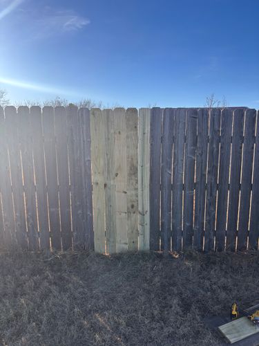 Fence repair and installation for Marple Services in Amarillo, TX