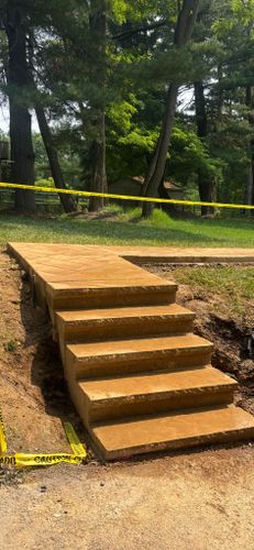 Sidewalk Construction for DiMaggio & Son's Masonry in Aston, PA