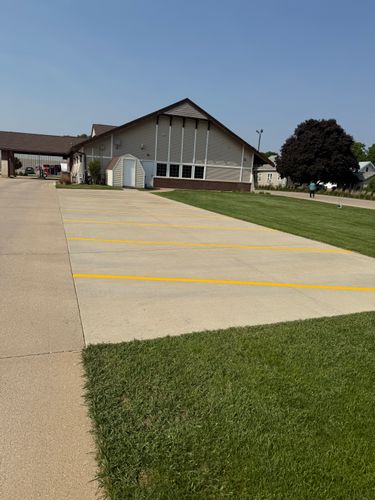 Line Striping for Midwest Line Striping LLC in Spirit Lake, IA
