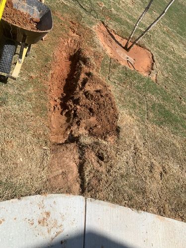 Drainage Installation for L & L Yard Services in Weatherford,  TX