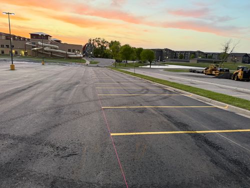 Line Striping for Midwest Line Striping LLC in Spirit Lake, IA
