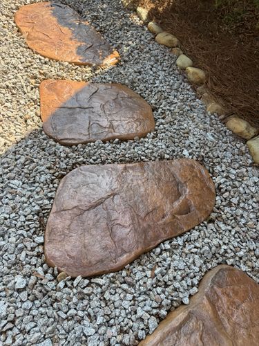 Custom Stepping Stones and Walkways (Add on) for Streamline Borders in Indian trail, NC