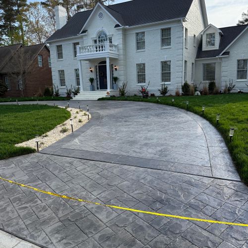 Concrete Driveway installation for Concrete Cowboyz in Greenville, NC