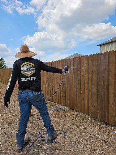 Fence Staining for Ansley Staining and Exterior Works in New Braunfels, TX