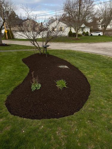 Mulch Installation for GH Lawn Services in West Warwick, RI