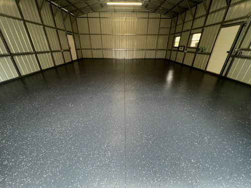 Epoxy floors for Green Valley Painting in Thompson, CT