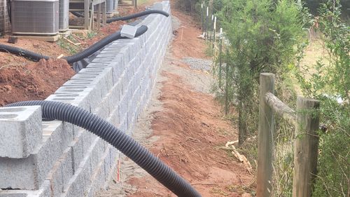 Retaining Wall Construction for AJC Lawn Care, LLC in Atlanta, Georgia