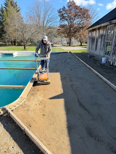 Concrete Slab Construction for Graham & Schriner Construction in Hinsdale, NH