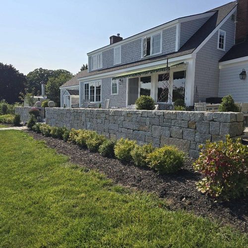 Retaining Wall Construction for 207 Stone Work in Gray, ME