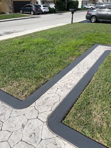 Stamped Concrete Installation for Beautiful and Affordable Stamped Concrete by Castilla Concrete Finish Design Corp in Sunrise, FL