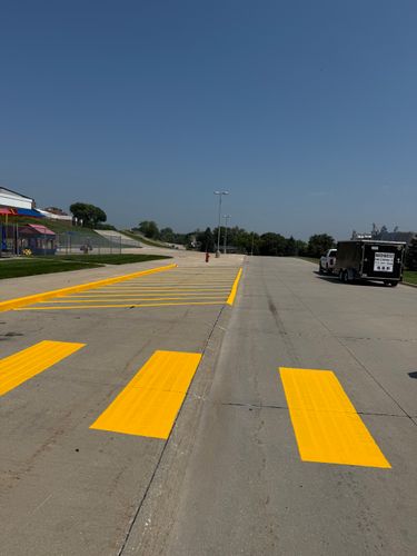 Line Striping for Midwest Line Striping LLC in Spirit Lake, IA