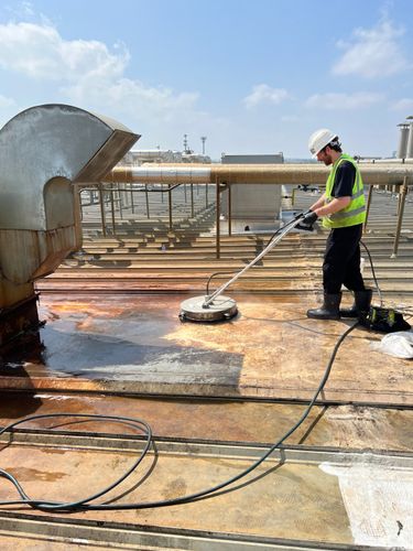 Commercial Rooftop Grease Containment and Management Program for Centex Pressure Washing Service in San Marcos, TX