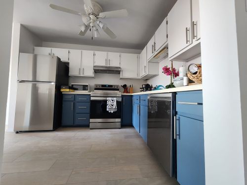 Kitchen and Cabinet Refinishing for Duraplus Topcoat Painting in New Brighton, MN