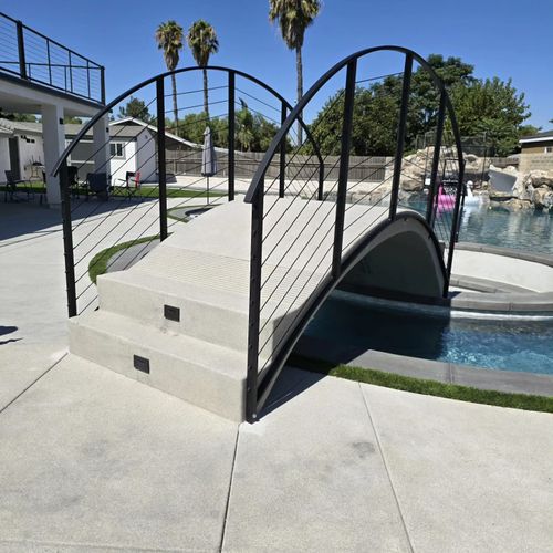 Glass Railing for Precision Iron Solutions in Ontario, CA