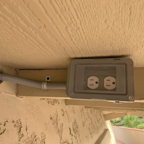 Exterior outlet installations for ORCO Electrical Contractors LLC in Mesa, AZ