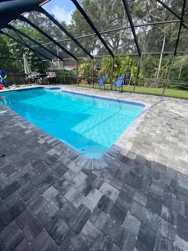 Pool Remodels for Fafa's Omega Brick Pavers in Lakeland, FL