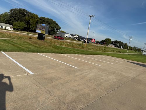 Line Striping for Midwest Line Striping LLC in Spirit Lake, IA