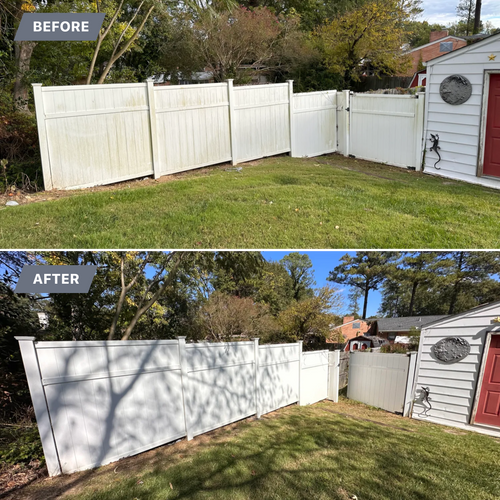 Fence Washing for LeafTide Solutions in Richmond, VA