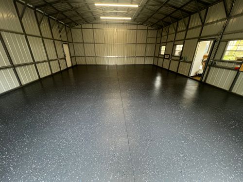 Epoxy floors for Green Valley Painting in Thompson, CT