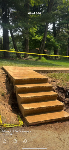 Decorative concrete for DiMaggio & Son's Masonry in Aston, PA