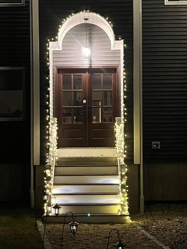 Seasonal Light Installation for Deck the Halls in Bristol, CT