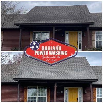 House and Roof Softwash for Oakland Power Washing in Clarksville, TN