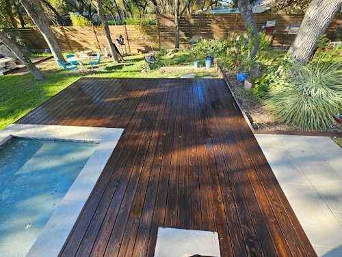 Deck stain and seal for Ansley Staining and Exterior Works in New Braunfels, TX