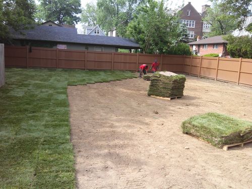 Sod Installation for VQ Land & Stone in St. Louis, MO