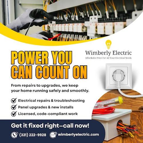 Electrical Panel Upgrades for Wimberly Electric LLC in Orlando, FL
