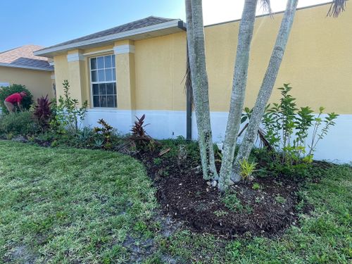 Mulch and rocks installation for BH Lawn and Landscape in Fort Myers, FL