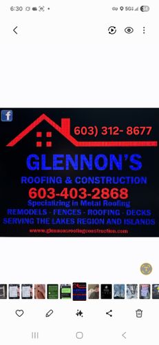 All Photos for Glennon's Roofing in Rochester, NH