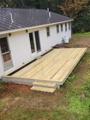 Deck and Patio Installation for AA Family Construction in Lebanon, NH