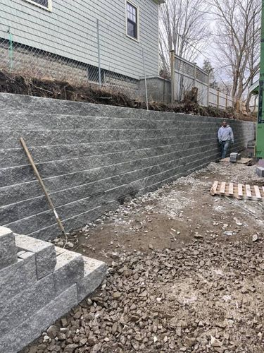Retaining Wall Construction for Tk Construction in Gloucester, MA