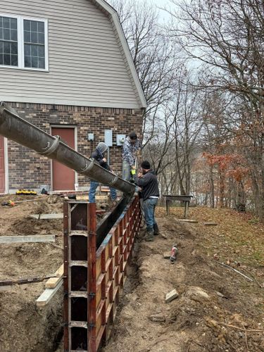Basement, Block-Wall, Poured-Wall, & Other Foundations for Whitfield Concrete Construction in Solsberry, IN