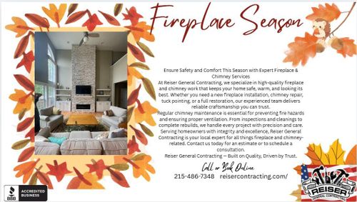 Fireplaces & Chimneys for Reiser General Contracting in Fairless Hills, PA