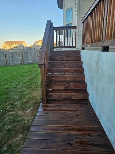 Deck stain and seal for Ansley Staining and Exterior Works in New Braunfels, TX