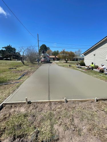 Concrete Driveway installation for Concrete Cowboyz in Greenville, NC