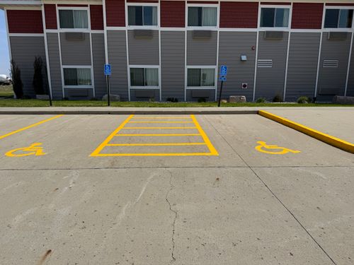 Line Striping for Midwest Line Striping LLC in Spirit Lake, IA