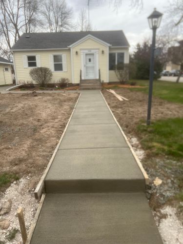 Concrete Sidewalks for Johnsons Custom Creations in Milaca, MN