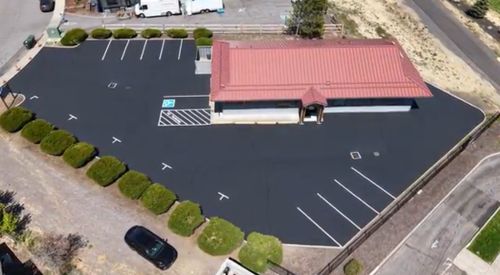 Line Striping for Pacific Sealcoating in Black Butte Ranch, OR