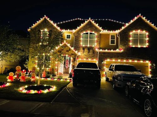 christmas lights install for A.W. Pressure Washing in Warsaw, OH