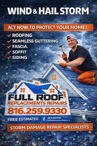  for Full Roof Replacement Repairs and Seamless Guttering in Saint Joseph, MO