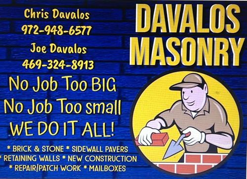  for Davalos Masonry in Mesquite, TX