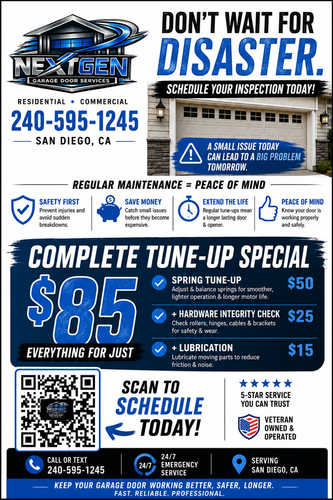  for Next Gen Garage Door Services in San Diego, CA