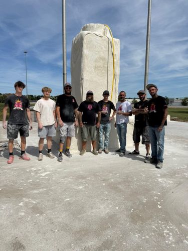 Full Depth Custom Carved Concrete for Whitfield Concrete Construction in Solsberry, IN