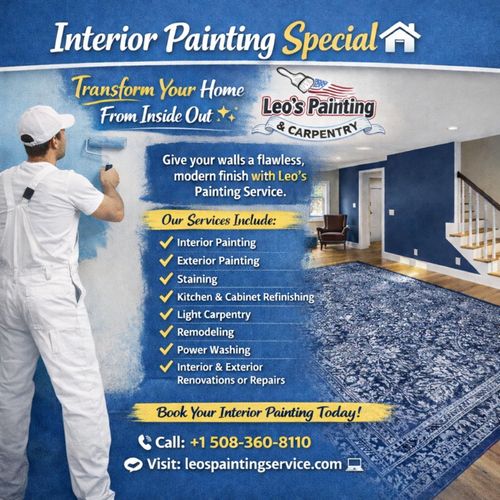  for Leo's Painting and carpentry services  in All of Cape cod, MA