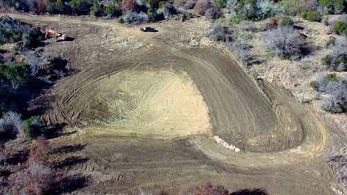 Excavation and site prep for South Prairie Construction in South Bend, TX