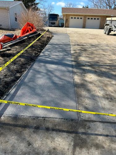 Sidewalk Installation for LABS Concrete in West Liberty, IA