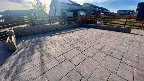 Stamped Concrete Installation for B&M Concrete LLC in Longmont, CO
