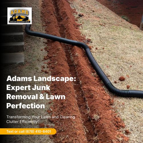 Grading and drainage for Adams Landscape Management Group LLC. in Loganville, GA